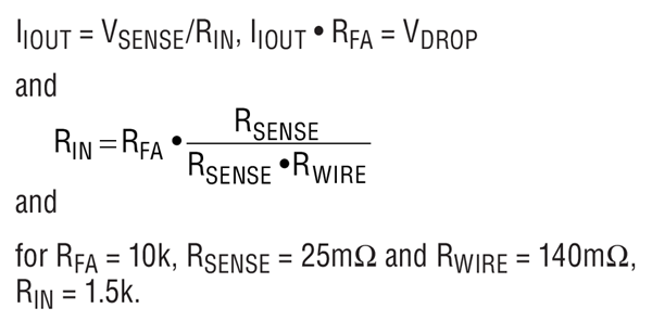 Compensating Cable Voltage Drops for a Buck Regulator