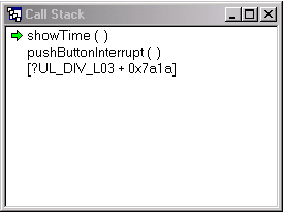 図12. IAR Embedded Workbenchでのコールスタック。