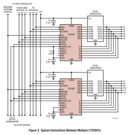 Figure 3. Typical Connections Between Multiple LTC2937s