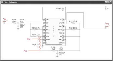 FilterCAD design schematic