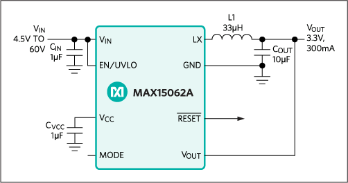 MAX15062：標準動作回路