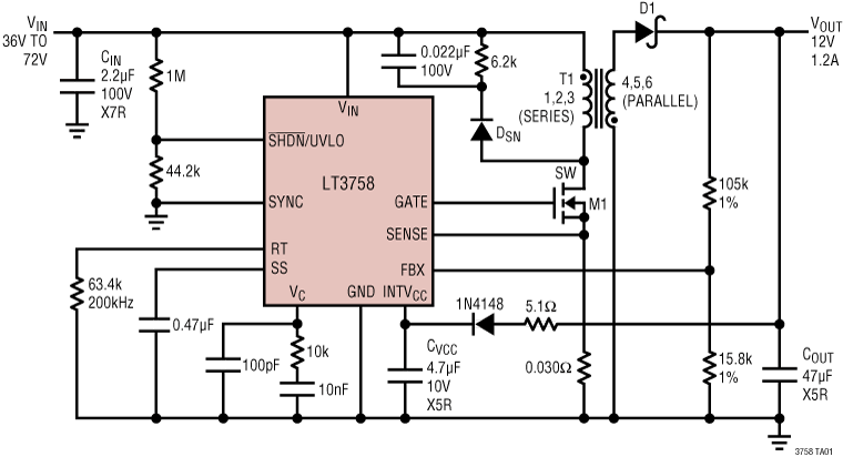 LT3758/LT3758A Application Circuit