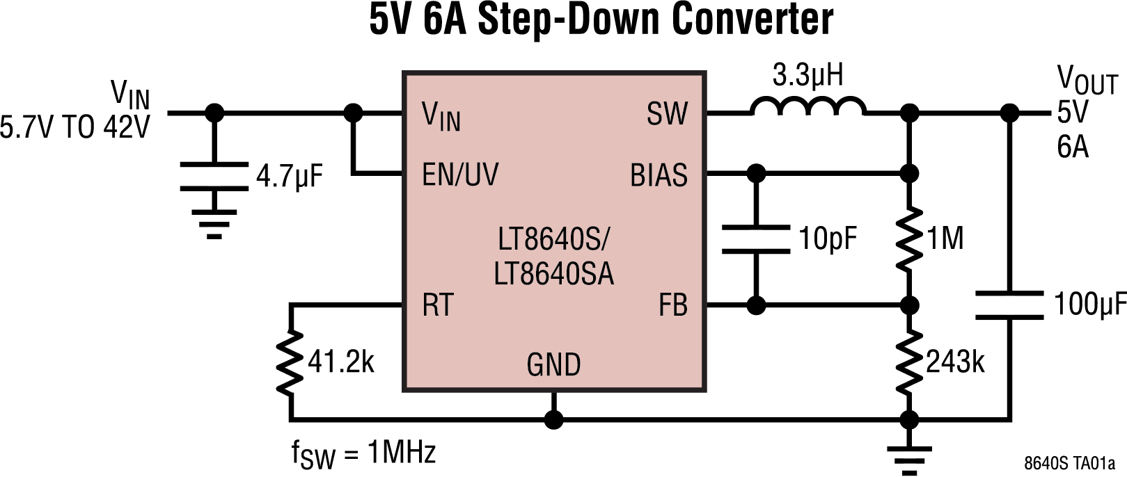 LT8640S-2/LT8643S-2 Application Circuit