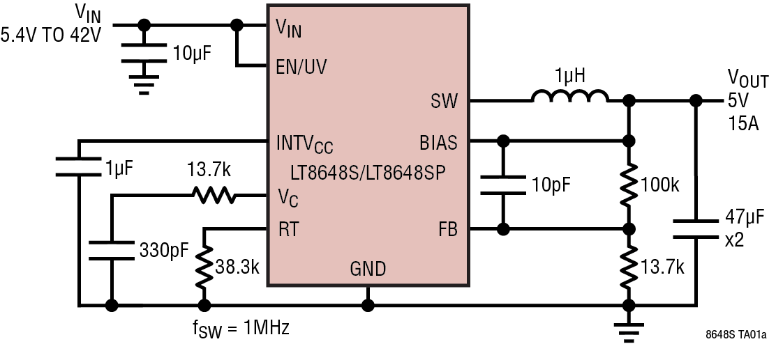 LT8648S Application Circuit