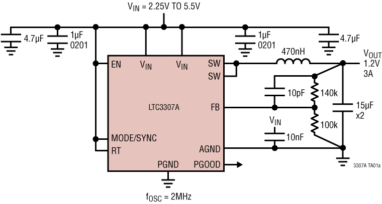 LTC3307A Application Circuit