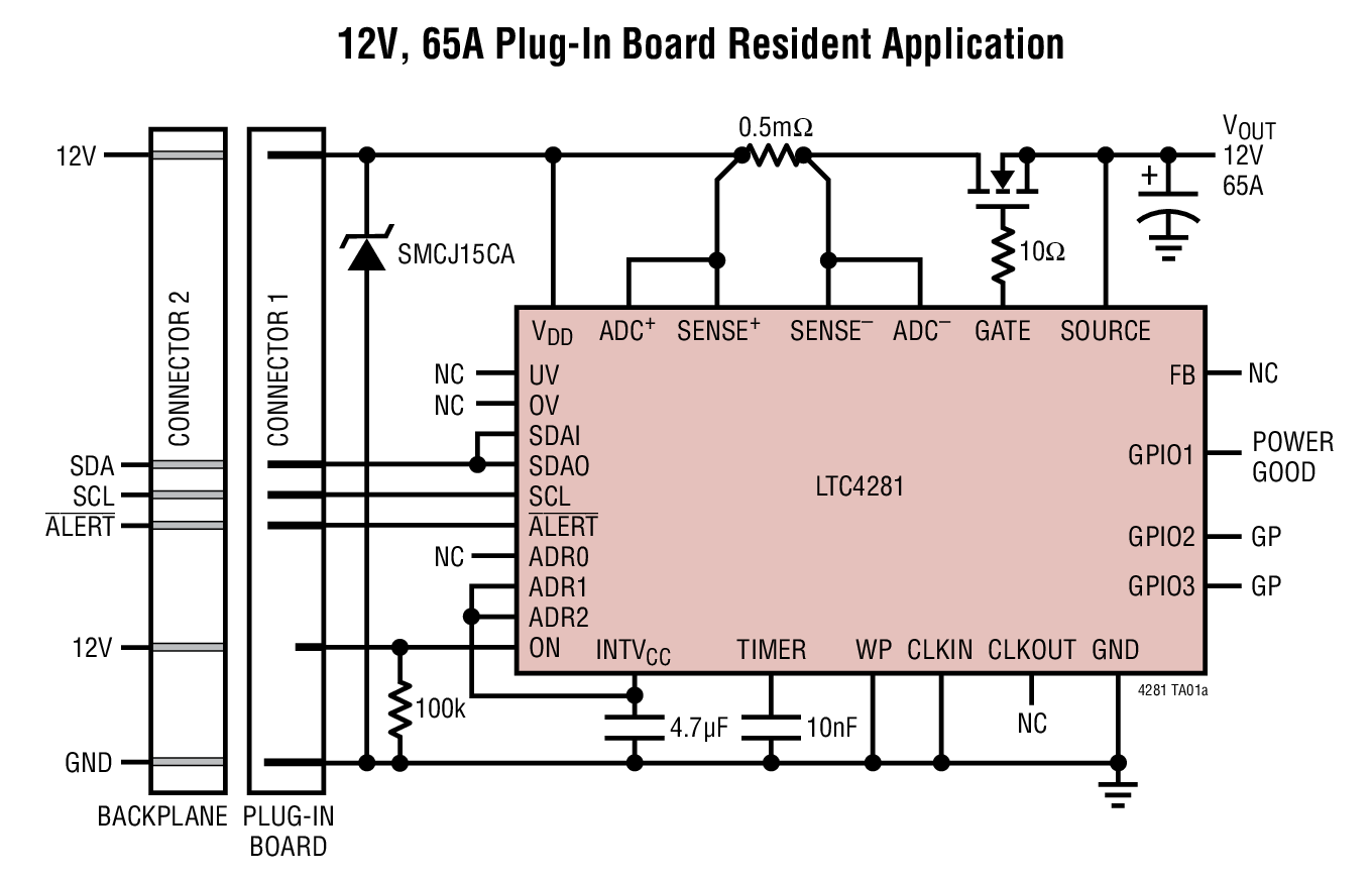 12V, 65A Plug-In Board Resident Application