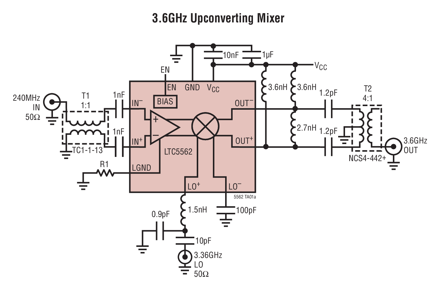 3.6GHz Upconverting Mixer