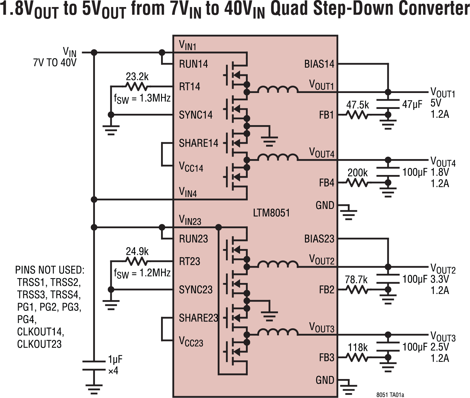 LTM8051 Application Circuit