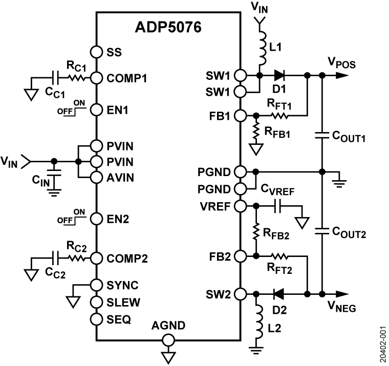 ADP5076 Circuit Diagram