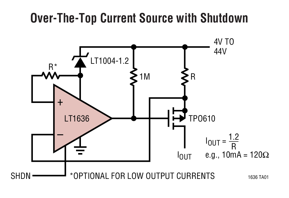 Over-The-Top Current Source with Shutdown