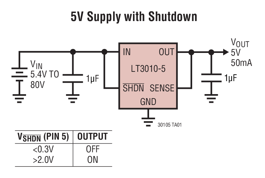 5V Supply with Shutdown