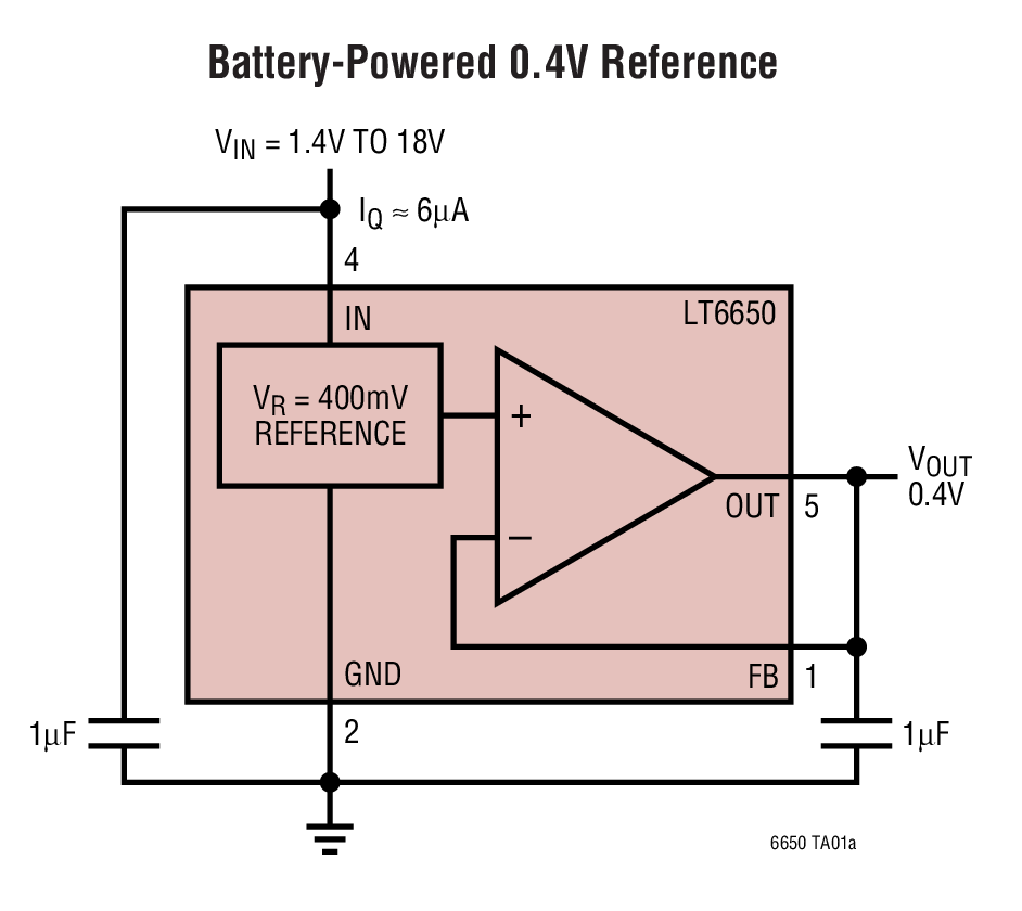 Battery-Powered 0.4V Reference