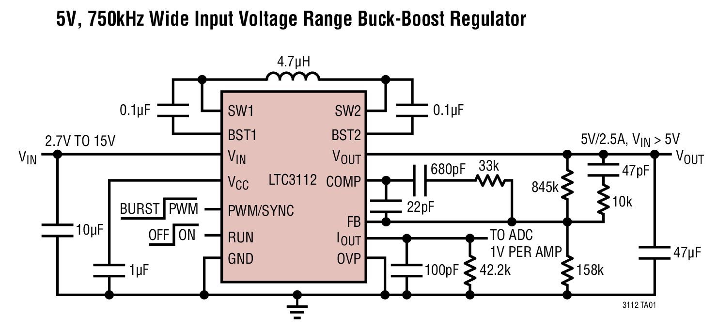 5V, 750kHz Wide Input Voltage Range Buck-Boost Regulator