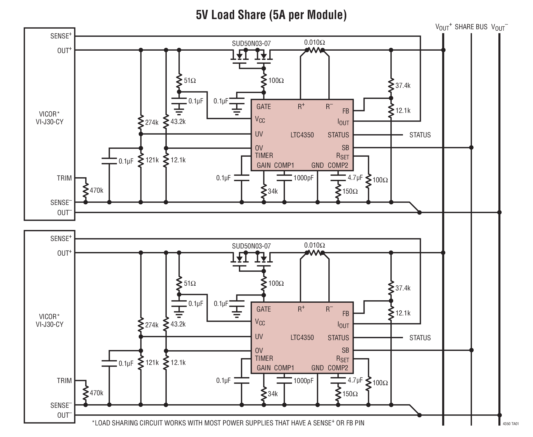 5V Load Share (5A per Module)
