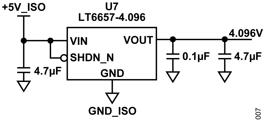 図 9. 4.096V の ADC リファレンス