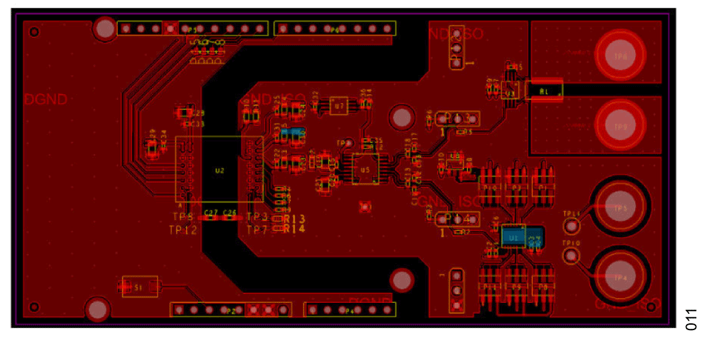 図 10. 上層の PCB 絶縁
