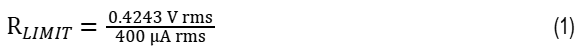 Equation for calculating the current limit