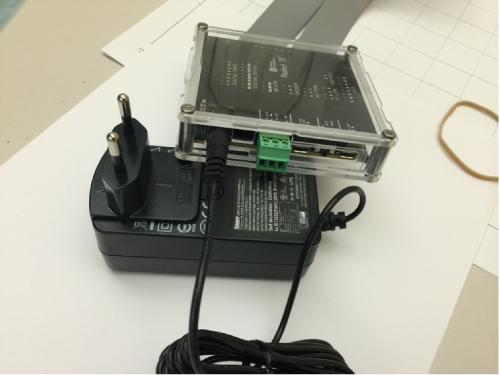 Pocket IO with Power Supply Connected.