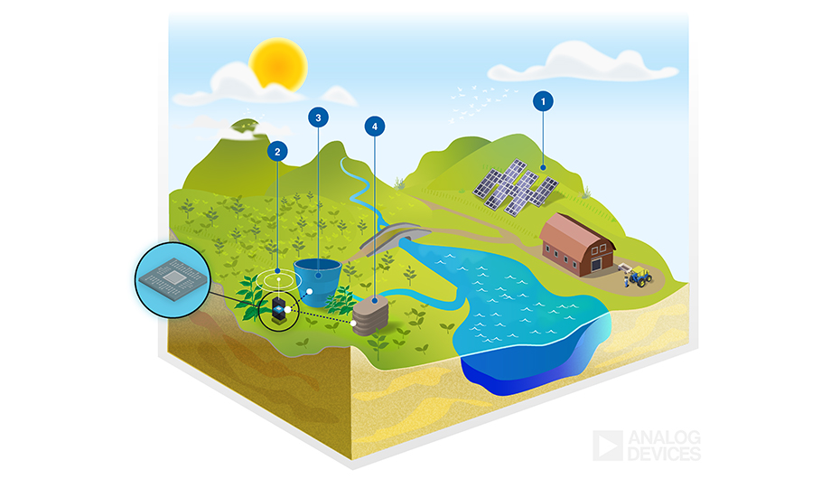 Edge Farming diagram and how this operates on the coffee farm.