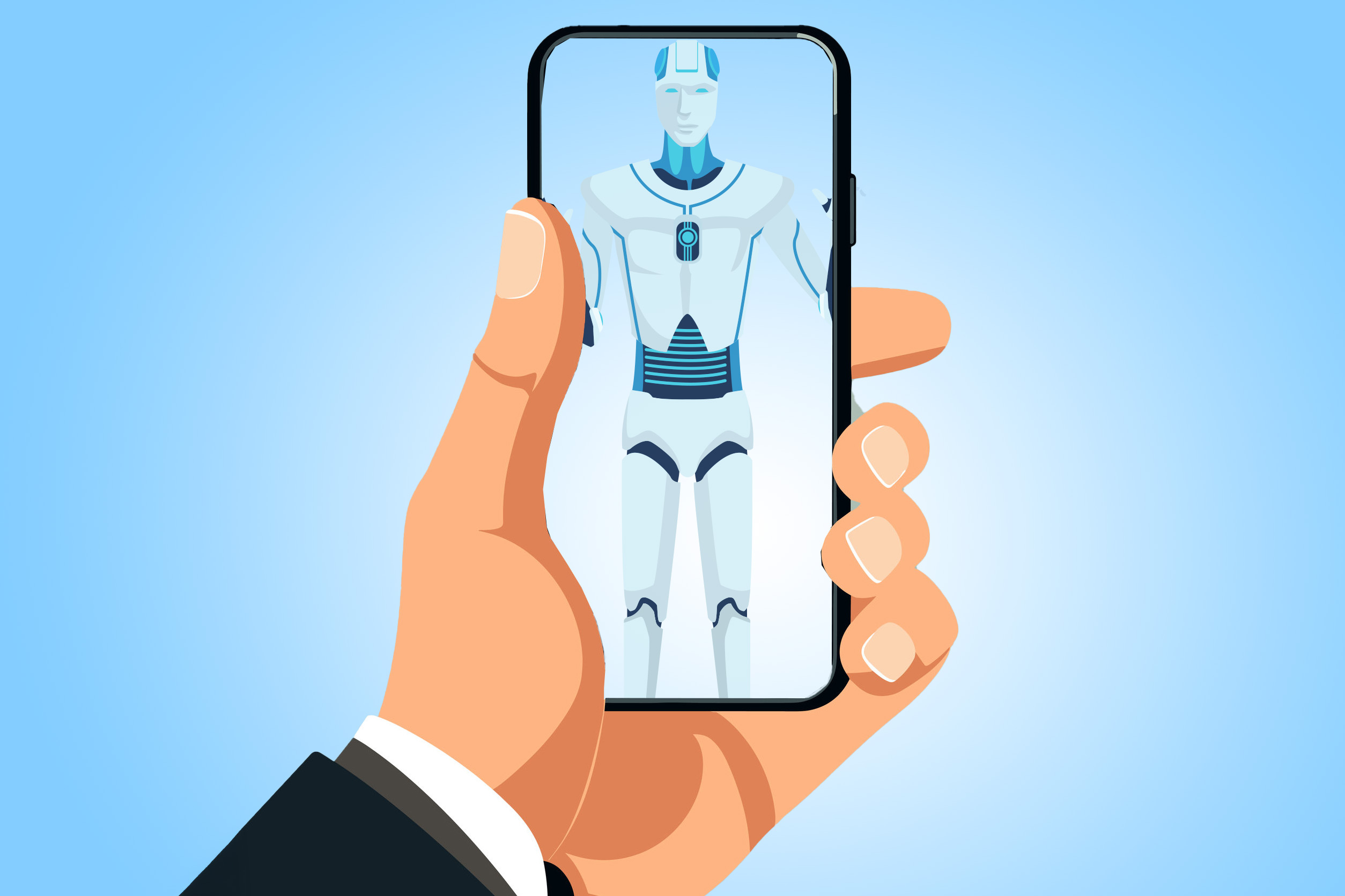 an illustration simulating an augmented reality