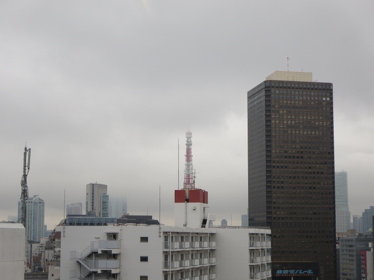 図11. 私の席のすぐ後ろの窓から見える東京タワーその1