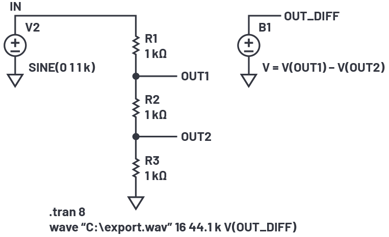 図10. 差動電圧信号からWAVファイルを生成するための回路