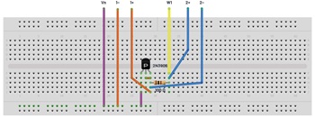 図6. 図5の回路を実装したブレッドボード
