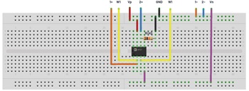 図2. 図1の回路を実装したブレッドボード