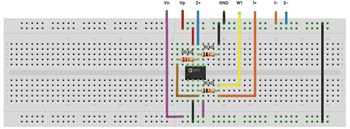 図5. 図4の回路を実装したブレッドボード