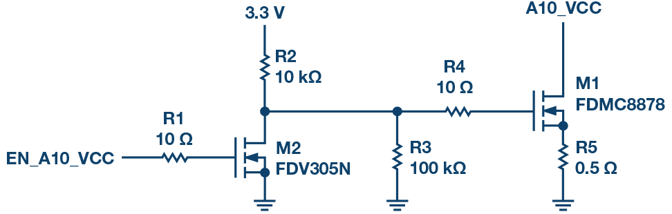 図15 . FETを使って構成した放電用回路