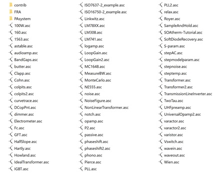 Figure 6. Educational examples are installed along with LTspice.