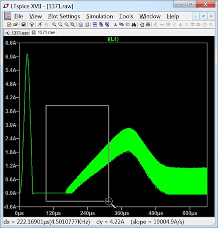 Figure 17. Zooming in the waveform viewer.