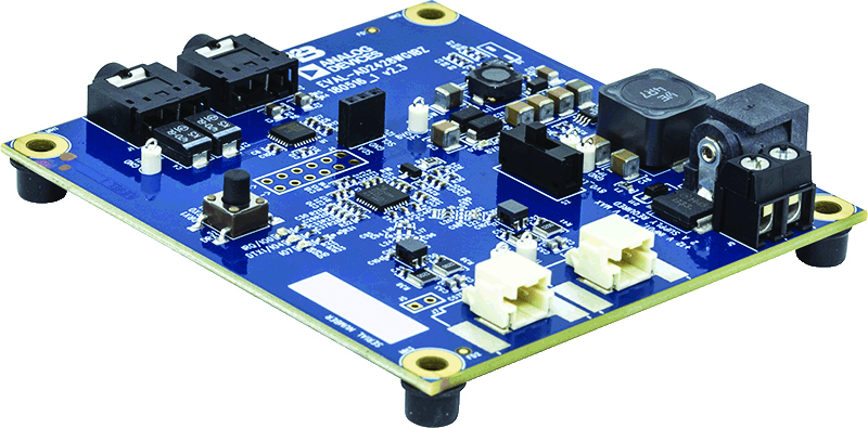 図9. 「EVAL-AD2428WG1BZ」。ローカルの電源を使用するA2Bのスレーブ・ノードとして機能します。I2S/TDMに対応しますが、PDMマイクロフォンは備えていません。
