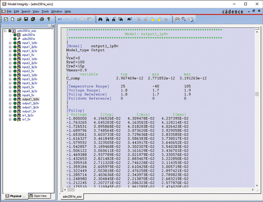 図8. 2ステートの出力バッファの記述例(Cadence Model Integrityを使用)