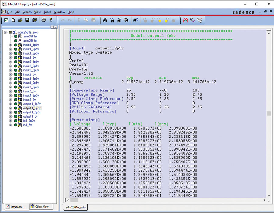 図9. 3ステートの出力バッファの記述例(Cadence Model Integrityを使用)