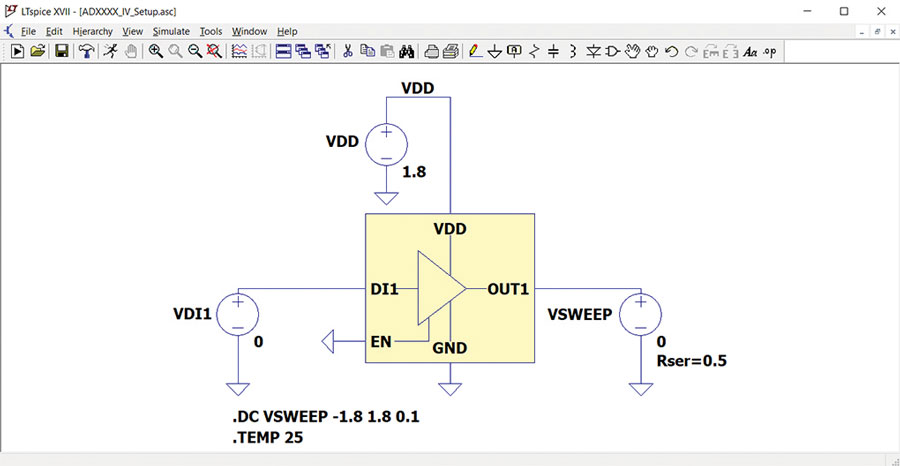 図4. グラウンド・クランプ用の設定。ADxxxxのDOUT1を対象としています。