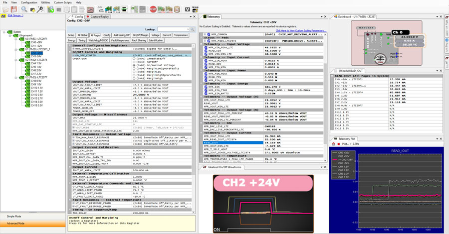 図19. LTpowerPlayの利用画面。アナログ･デバイセズのDPSM製品をサポートするWindowsベースの強力な開発環境です。