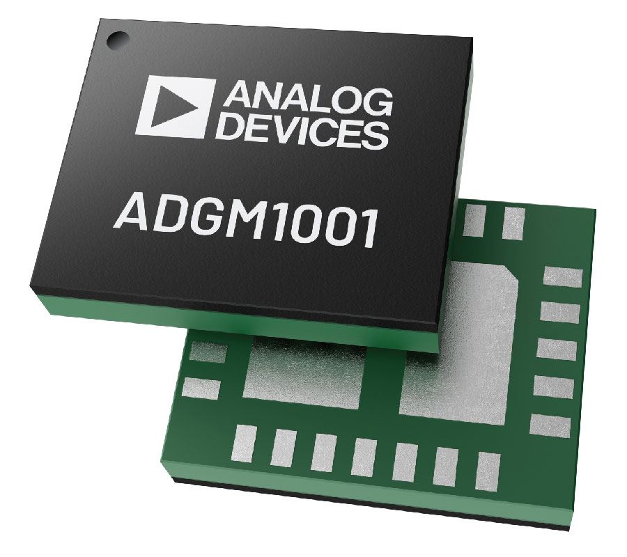図7. ADGM1001の外観。パッケージは5mm×4mm×0.9mmの24ピンLGAです。